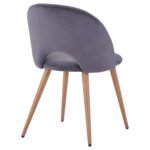 ΚΑΡΕΚΛΑ SADIE ΒΕΛΟΥΔΟ ΓΚΡΙ ΚΑΙ ΜΕΤΑΛΛΙΚΑ ΠΟΔΙΑ HM8544.01 52x49,5x77Υ εκ. - Image 5