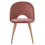 ΚΑΡΕΚΛΑ SADIE ΒΕΛΟΥΔΟ ΣΑΠΙΟ ΜΗΛΟ ΚΑΙ ΜΕΤΑΛΛΙΚΑ ΠΟΔΙΑ HM8544.02 52x49,5x77Υ εκ. - Image 3