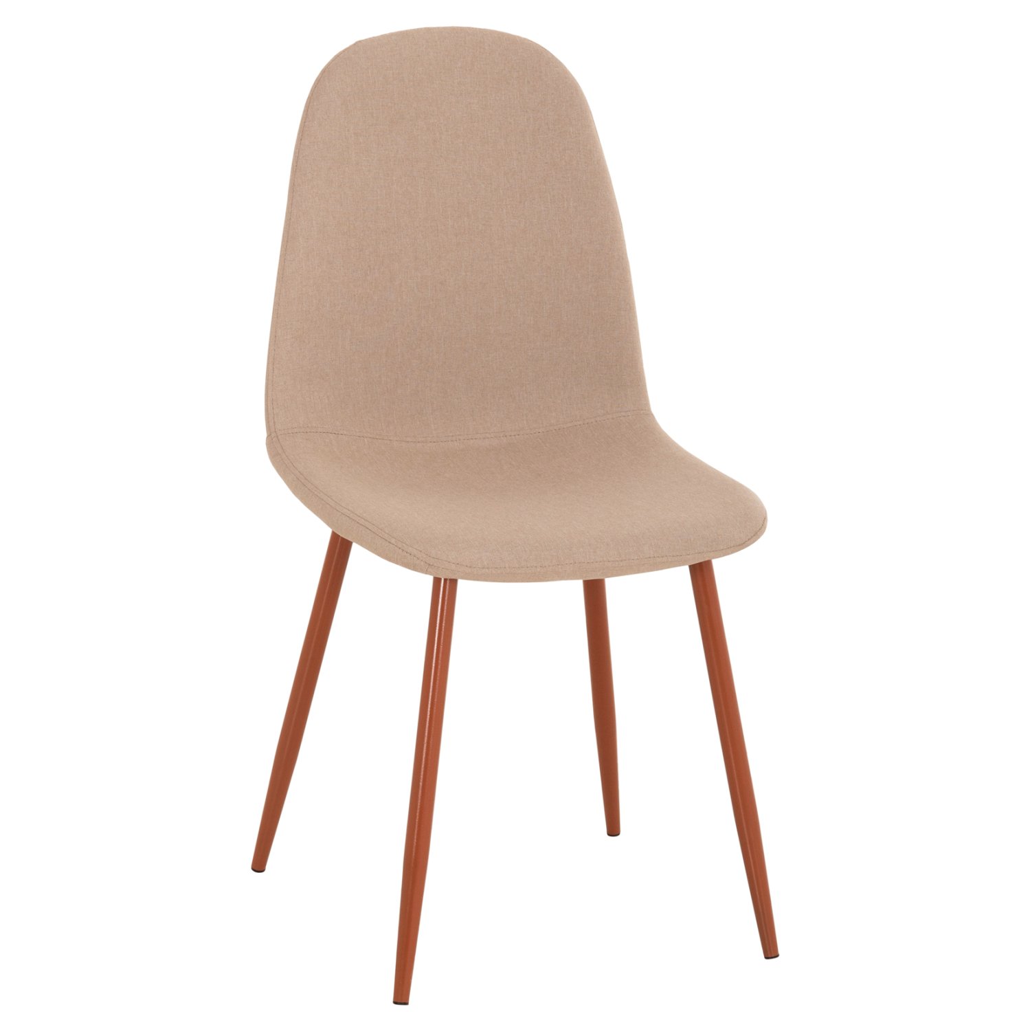 karekla-fb90010007-yfasma-mpez-kai-kafe- ΚΑΡΕΚΛΑ LEONARDO HM00100.07 ΥΦΑΣΜΑ ΜΠΕΖ ΚΑΙ ΚΑΦΕ ΜΕΤΑΛΛΙΚΑ ΠΟΔΙΑ 45x48x89.5Υεκ. - Image 1