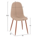 ΚΑΡΕΚΛΑ LEONARDO HM00100.07 ΥΦΑΣΜΑ ΜΠΕΖ ΚΑΙ ΚΑΦΕ ΜΕΤΑΛΛΙΚΑ ΠΟΔΙΑ 45x48x89.5Υεκ. - Image 2