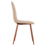 ΚΑΡΕΚΛΑ LEONARDO HM00100.07 ΥΦΑΣΜΑ ΜΠΕΖ ΚΑΙ ΚΑΦΕ ΜΕΤΑΛΛΙΚΑ ΠΟΔΙΑ 45x48x89.5Υεκ. - Image 4