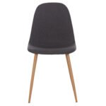 ΚΑΡΕΚΛΑ LEONARDO HM00100.10  ΜΕ ΜΕΤΑΛΛΙΚΑ ΠΟΔΙΑ & ΥΦΑΣΜΑ ΓΚΡΙ  45x51.5x85Υεκ. - Image 3