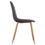 ΚΑΡΕΚΛΑ LEONARDO HM00100.10  ΜΕ ΜΕΤΑΛΛΙΚΑ ΠΟΔΙΑ & ΥΦΑΣΜΑ ΓΚΡΙ  45x51.5x85Υεκ. - Image 4