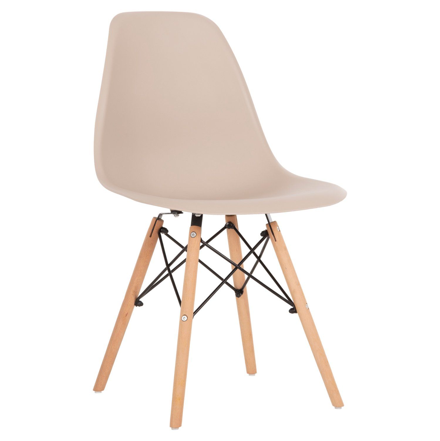 karekla-fb9846025-me-xylina-podia-kai-ka ΚΑΡΕΚΛΑ TWIST HM8460.25 ΜΕ ΞΥΛΙΝΑ ΠΟΔΙΑ ΚΑΙ ΚΑΘΙΣΜΑ PP-ΚΑΠΟΥΤΣΙΝΟ 46x50x82Υεκ. - Image 1