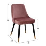 ΚΑΡΕΚΛΑ SERENITY HM8527.02 ΒΕΛΟΥΔΟ ΣΑΠΙΟ ΜΗΛΟ ΜΕ ΜΕΤΑΛΛΙΚΟ ΣΚΕΛΕΤΟ 51Χ58Χ83Υ εκ. - Image 2