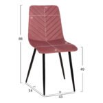 ΚΑΡΕΚΛΑ LATRELL HM8587.02 ΒΕΛΟΥΔΟ ΣΑΠΙΟ ΜΗΛΟ ΜΕ ΜΑΥΡΑ ΜΕΤΑΛΛΙΚΑ ΠΟΔΙΑ 43x54x88Υεκ. - Image 2