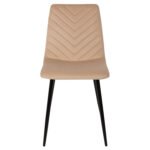 ΚΑΡΕΚΛΑ LATRELL HM8587.05 ΒΕΛΟΥΔΟ ΕΚΡΟΥ ΜΕ ΜΑΥΡΑ ΜΕΤΑΛΛΙΚΑ ΠΟΔΙΑ 43x54x88Υεκ. - Image 3