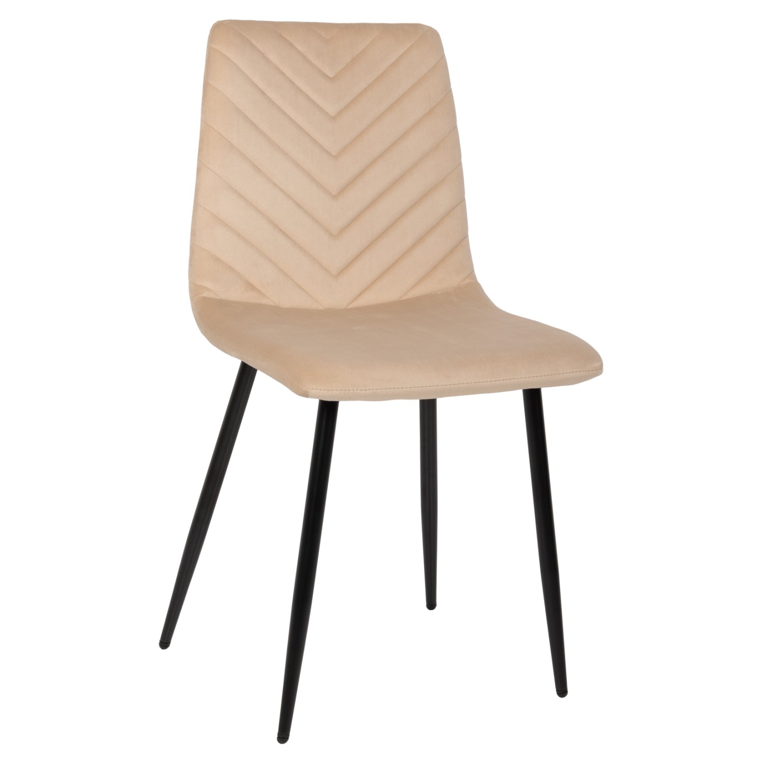 karekla-fb9858705-beloydo-ekroy-me-mayra ΚΑΡΕΚΛΑ LATRELL HM8587.05 ΒΕΛΟΥΔΟ ΕΚΡΟΥ ΜΕ ΜΑΥΡΑ ΜΕΤΑΛΛΙΚΑ ΠΟΔΙΑ 43x54x88Υεκ. - Image 1