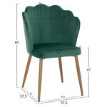 ΚΑΡΕΚΛΑ AVIE HM8737.03 ΒΕΛΟΥΔΟ ΚΥΠΑΡΙΣΣΙ ΜΕ ΜΕΤΑΛΛΙΚΟ ΧΡΥΣΟ ΣΚΕΛΕΤΟ 57.5x57.5x85 εκ. - Image 2