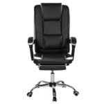 ΚΑΡΕΚΛΑ ΓΡΑΦΕΙΟΥ SEENA HM1190.02 ΜΑΥΡΟ-ΛΕΥΚΟ PU-ΠΤΥΣΣΟΜΕΝΟ ΥΠΟΠΟΔΙΟ 62x65x115Yεκ. - Image 3