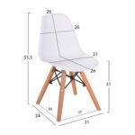 ΚΑΡΕΚΛΑ TWIST KID HM8453.01 ΞΥΛΙΝΑ ΠΟΔΙΑ Κ ΚΑΘΙΣΜΑ PP ΛΕΥΚΟ 31x34x55.5Υεκ - Image 2
