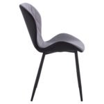 ΚΑΡΕΚΛΑ ADALYN ΜΕ ΜΑΥΡΟ PU ΚΑΙ ΓΚΡΙ ΒΕΛΟΥΔΟ HM8729.01 51x58x82Υ εκ. - Image 4