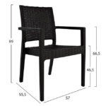 ΠΟΛΥΘΡΟΝΑ ΠΟΛΥΠΡΟΠΥΛΕΝΙΟΥ ΒΑΡΕΩΣ ΤΥΠΟΥ KAGANU DARK BROWN HM5134.09 57x55,5x89 εκ. - Image 2