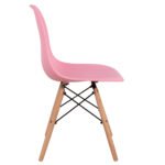 ΚΑΡΕΚΛΑ ΜΕ ΞΥΛΙΝΑ ΠΟΔΙΑ ΚΑΙ ΚΑΘΙΣΜΑ TWIST PP ΡΟΖ HM8460.05 46x50x82 εκ. - Image 4