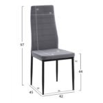 ΚΑΡΕΚΛΑ ΜΕΤΑΛΛΙΚΗ LADY HM0037.31 ΓΚΡΙ ΒΕΛΟΥΔΟ ME ΜΕΤΑΛΛΙΚΟ ΣΚΕΛΕΤΟ K/D - Image 2