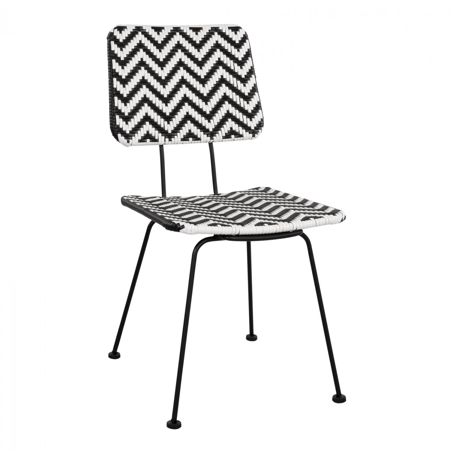 karekla-metalliki-fb95693-me-wicker-mayr ΚΑΡΕΚΛΑ ΜΕΤΑΛΛΙΚΗ ALLEGRA HM5693 ΜΕ WICKER ΜΑΥΡΟ-ΛΕΥΚΟ 46x56x88Υ εκ. - Image 1