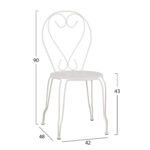 ΚΑΡΕΚΛΑ ΜΕΤΑΛΛΙΚΗ AMORE ΛΕΥΚΗ 42x48x90 εκ. HM5007.12 - Image 2