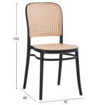 ΚΑΡΕΚΛΑ ΠΟΛΥΠΡΟΠΥΛΕΝΙΟΥ FLOW HM5937.02 ΜΑΥΡΗ ΜΕ ΜΠΕΖ ΚΑΘΙΣΜΑ ΚΑΙ ΠΛΑΤΗ 41x49x102Υεκ. - Image 2