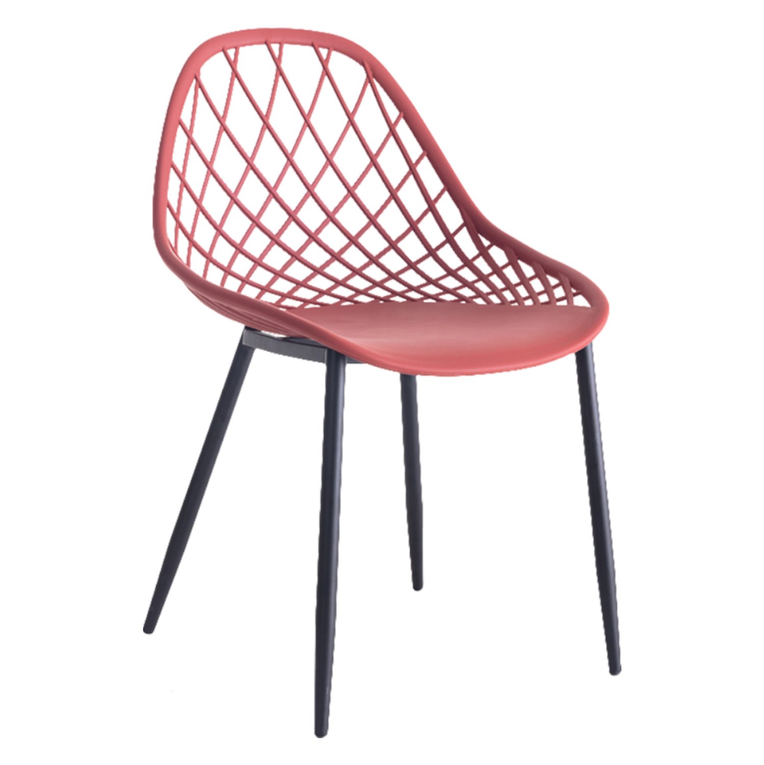 karekla-polypropylenioy-kokkini-me-metal ΚΑΡΕΚΛΑ ΠΟΛΥΠΡΟΠΥΛΕΝΙΟΥ LIO ΚΟΚΚΙΝΗ ΜΕ ΜΕΤΑΛΛΙΚΑ ΠΟΔΙΑ ΜΑΥΡΑ 52x53x82Υεκ. HM9524.06 - Image 1