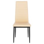 ΚΑΡΕΚΛΑ ΤΡΑΠΕΖΑΡΙΑΣ LADY HM0037.25 ΑΝΟΙΧΤΟ ΚΡΕΜ PU ΣΚΕΛΕΤΟΣ ΜΑΥΡΟΣ ΜΕΤΑΛ. (K/D) 42x44x95Υεκ - Image 3