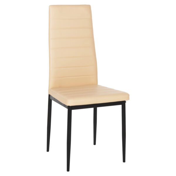 ΚΑΡΕΚΛΑ ΤΡΑΠΕΖΑΡΙΑΣ LADY HM0037.25 ΑΝΟΙΧΤΟ ΚΡΕΜ PU ΣΚΕΛΕΤΟΣ ΜΑΥΡΟΣ ΜΕΤΑΛ. (K/D) 42x44x95Υεκ