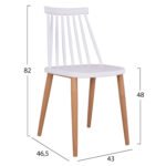 ΚΑΡΕΚΛΑ ΤΡΑΠΕΖΑΡΙΑΣ HM8052.01 VANESSA ΛΕΥΚΗ ΜΕ ΜΕΤΑΛΛΙΚΑ ΠΟΔΙΑ 43x46,5x82 εκ. - Image 2