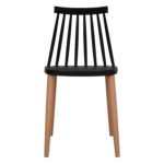 ΚΑΡΕΚΛΑ ΤΡΑΠΕΖΑΡΙΑΣ HM8052.02 VANESSA ΜΑΥΡΗ ΜΕ ΜΕΤΑΛΛΙΚΑ ΠΟΔΙΑ 43x46,5x82 εκ. - Image 3