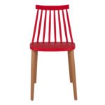 ΚΑΡΕΚΛΑ ΤΡΑΠΕΖΑΡΙΑΣ HM8052.07 VANESSA ΚΟΚΚΙΝΗ ΜΕ ΜΕΤΑΛΛΙΚΑ ΠΟΔΙΑ 42,5x47x81,5 εκ. - Image 3