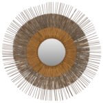 ΚΑΘΡΕΠΤΗΣ ΜΕ ΠΛΑΙΣΙΟ MENDONG GRASS Φ105εκ ΣΕ ΧΡΩΜΑ ΦΥΣΙΚΟ ΧΡΥΣΟ HM7798