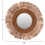 ΚΑΘΡΕΠΤΗΣ ΣΤΡΟΓΓΥΛΟΣ ΜΕ ΠΛΑΙΣΙΟ ΙΝΕΣ ΑΜΠΑΚΑ ΣΕ ΧΡΩΜΑ ΦΥΣΙΚΟ 110x5x110Υεκ.HM7740 - Image 2