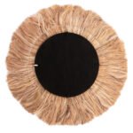 ΚΑΘΡΕΠΤΗΣ ΣΤΡΟΓΓΥΛΟΣ ΜΕ ΠΛΑΙΣΙΟ ΙΝΕΣ ΑΜΠΑΚΑ ΧΡΩΜΑ ΦΥΣΙΚΟ ΜΑΥΡΟ Φ100εκ.HM7749 - Image 4