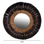 ΚΑΘΡΕΠΤΗΣ ΤΟΙΧΟΥ HM7832 ΜΕ ΠΛΑΙΣΙΟ MENDONG GRASS Φ70εκ ΣΕ ΜΑΥΡΟ & ΦΥΣΙΚΟ - Image 2