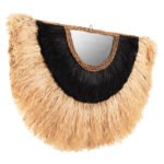 ΚΑΘΡΕΠΤΗΣ ΤΟΙΧΟΥ ΗΜΙΚΥΚΛΙΚΟΣ ΜΕ ΣΙΖΑΛ & ΑΜΠΑΚΑ ΧΡΩΜΑ ΦΥΣΙΚΟ ΜΑΥΡΟ 85x3x50Yεκ.HM7799 - Image 3