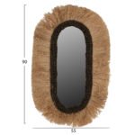 ΚΑΘΡΕΠΤΗΣ ΤΟΙΧΟΥ ΟΒΑΛ ΑΠΟ ΙΝΕΣ ΣΙΖΑΛ ΣΕ ΧΡΩΜΑ ΦΥΣΙΚΟ ΜΑΥΡΟ 55x4x90Yεκ.HM7745 - Image 2