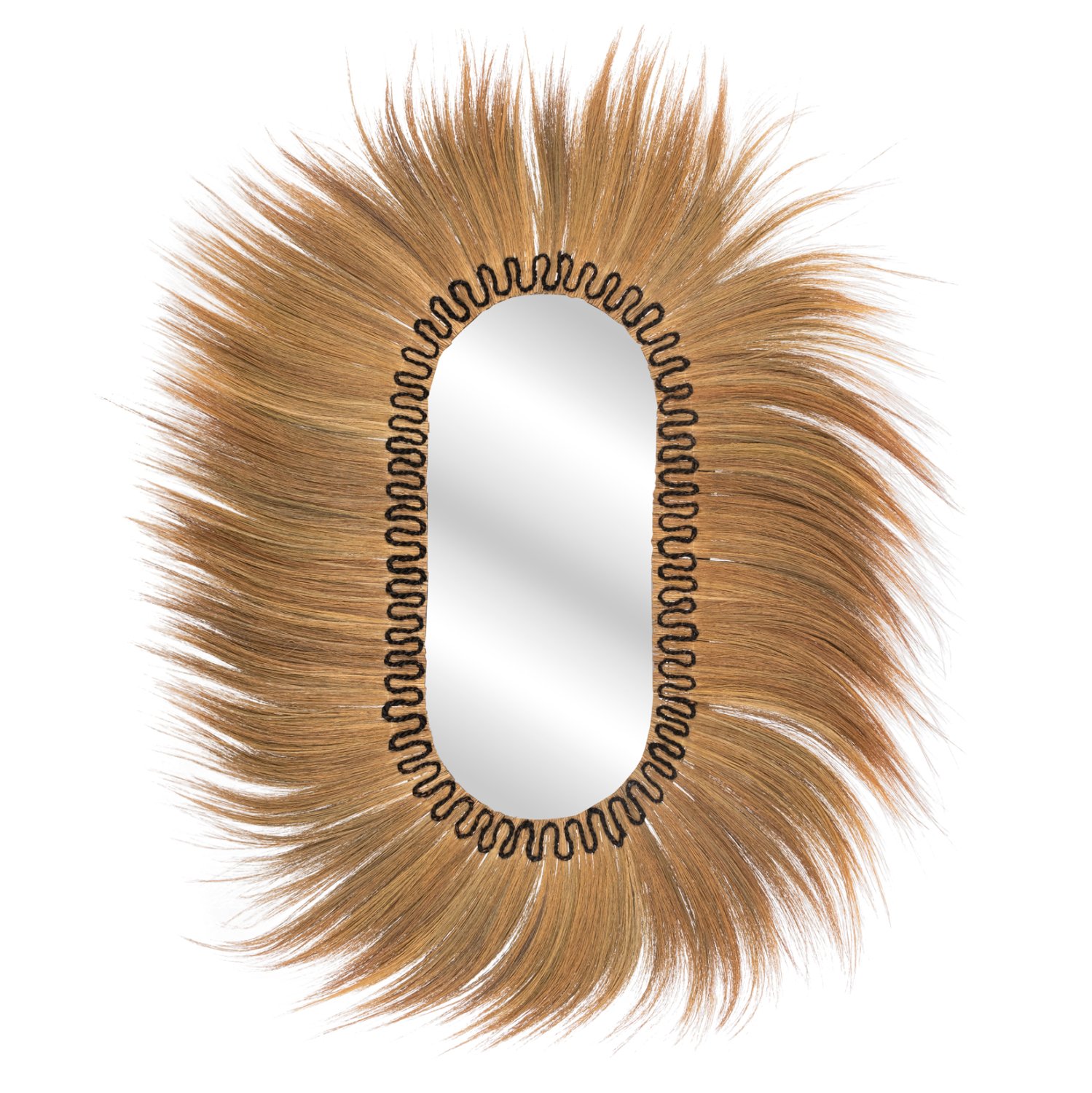 kathreptis-toichoy-obal-ines-rayung-gras ΚΑΘΡΕΠΤΗΣ ΤΟΙΧΟΥ ΟΒΑΛ ΙΝΕΣ RAYUNG GRASS ΣΕ ΧΡΩΜΑ ΦΥΣΙΚΟ ΜΑΥΡΟ 110x5x160Yεκ.HM7803 - Image 1