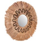 ΚΑΘΡΕΠΤΗΣ ΤΟΙΧΟΥ ΣΤΡΟΓΓΥΛΟΣ ΑΠΟ ΙΝΕΣ ΑΜΠΑΚΑ ΣΕ ΧΡΩΜΑ ΦΥΣΙΚΟ ΜΑΥΡΟ 90x4x90Yεκ.HM7750 - Image 3