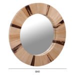 ΚΑΘΡΕΠΤΗΣ ΤΟΙΧΟΥ ΣΤΡΟΓΓΥΛΟΣ HM7837 ΠΛΑΙΣΙΟ ΙΝΕΣ ΦΟΙΝΙΚΑ ΦΥΣΙΚΟ ΧΡΩΜΑ Φ60x4εκ. - Image 2