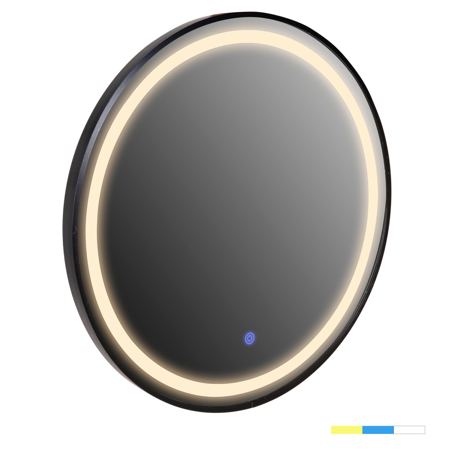 kathreptis-toichoy-stroggylos-fb9957901- ΚΑΘΡΕΠΤΗΣ ΤΟΙΧΟΥ ΣΤΡΟΓΓΥΛΟΣ HM9579.01 ΑΛΟΥΜΙΝΙΟ ΣΕ ΜΑΥΡΟ-ΦΩΤΙΣΜΟΣ LED Φ60x3εκ. - Image 1