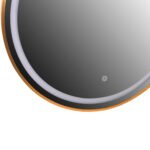 ΚΑΘΡΕΠΤΗΣ ΤΟΙΧΟΥ ΣΤΡΟΓΓΥΛΟΣ HM9580.30 ΑΛΟΥΜΙΝΙΟ ΣΕ ΧΡΥΣΟ-ΦΩΤΙΣΜΟΣ LED Φ60x3εκ. - Image 5