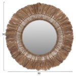 ΚΑΘΡΕΠΤΗΣ ΤΟΙΧΟΥ ΣΤΡΟΓΓΥΛΟΣ ΜΕ ΙΝΕΣ ΑΜΠΑΚΑ ΣΕ ΧΡΩΜΑ ΦΥΣΙΚΟ 90x4x90Υεκ.HM7736 - Image 2