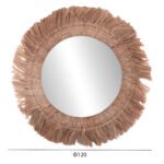 ΚΑΘΡΕΠΤΗΣ ΤΟΙΧΟΥ ΣΤΡΟΓΓΥΛΟΣ ΜΕ ΙΝΕΣ ΑΜΠΑΚΑ ΣΕ ΧΡΩΜΑ ΦΥΣΙΚΟ 120x4x120Yεκ.HM7747 - Image 2