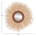 ΚΑΘΡΕΠΤΗΣ ΤΟΙΧΟΥ ΣΤΡΟΓΓΥΛΟΣ ΜΕ ΙΝΕΣ ΣΙΖΑΛ ΣΕ ΦΥΣΙΚΟ ΧΡΩΜΑ 110x4x110Yεκ.HM7744 - Image 2