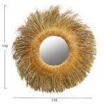 ΚΑΘΡΕΠΤΗΣ ΤΟΙΧΟΥ ΣΤΡΟΓΓΥΛΟΣ ME PANDAN GRASS ΧΡΩΜΑ ΦΥΣΙΚΟ-ΧΡΥΣΟ 110x5x110Yεκ.HM7743 - Image 2