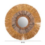 ΚΑΘΡΕΠΤΗΣ ΤΟΙΧΟΥ ΣΤΡΟΓΓΥΛΟΣ MENDONG ΚΑΙ ΑΜΠΑΚΑ ΣΕ ΧΡΥΣΟ BLACK WASH Φ105εκ.HM7796 - Image 2