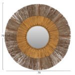 ΚΑΘΡΕΠΤΗΣ ΤΟΙΧΟΥ ΣΤΡΟΓΓΥΛΟΣ ΠΛΑΙΣΙΟ MENDONG GRASS ΣΕ ΧΡΩΜΑ ΦΥΣΙΚΟ ΧΡΥΣΟ Φ70εκ.HM7800 - Image 2