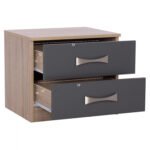 ΚΟΜΟΔΙΝΟ ΜΕΛΑΜΙΝΗΣ ASHLYN 2 ΣΥΡΤΑΡΙΑ & ΧΕΡΟΥΛΙΑ SONAMA-ΓΚΡΙ 48x40,5x42Yεκ.HM2235.04 - Image 3