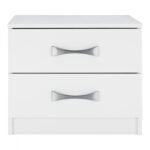 ΚΟΜΟΔΙΝΟ ΜΕ 2 ΣΥΡΤΑΡΙΑ ASHLYN ΚΑΙ ΑΣΗΜΙ ΧΕΡΟΥΛΙ HM2235.05 ΛΕΥΚΟ 48x40,5x41,5Y εκ. - Image 4