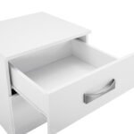 ΚΟΜΟΔΙΝΟ ΜΕ 2 ΣΥΡΤΑΡΙΑ ASHLYN ΚΑΙ ΑΣΗΜΙ ΧΕΡΟΥΛΙ HM2235.05 ΛΕΥΚΟ 48x40,5x41,5Y εκ. - Image 5