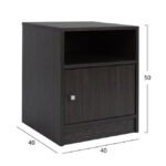 ΚΟΜΟΔΙΝΟ ΜΕΛΑΜΙΝΗΣ MALORY HM2205.01 ZEBRANO 40x40x50 - Image 2