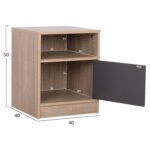 ΚΟΜΟΔΙΝΟ ΜΕΛΑΜΙΝΗΣ MALORY SONAMA-ΓΚΡΙ 40x40x50Yεκ.HM2205.04 - Image 2